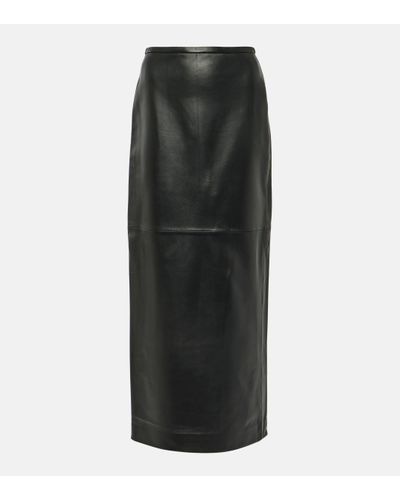 Co. Leather Maxi Skirt - Black