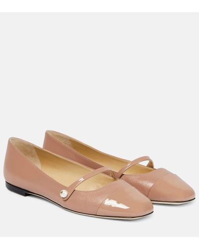 Jimmy Choo Ballerinas Elisa aus Leder - Pink