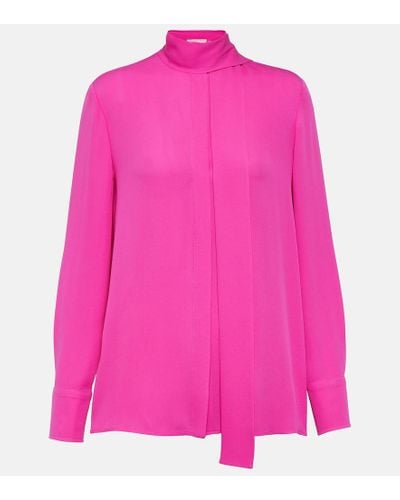 Valentino Bluse aus Seiden-Georgette - Pink