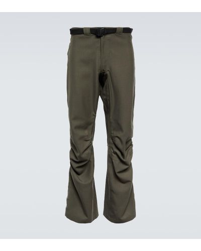 GR10K Pantalones rectos Arc de lana - Verde