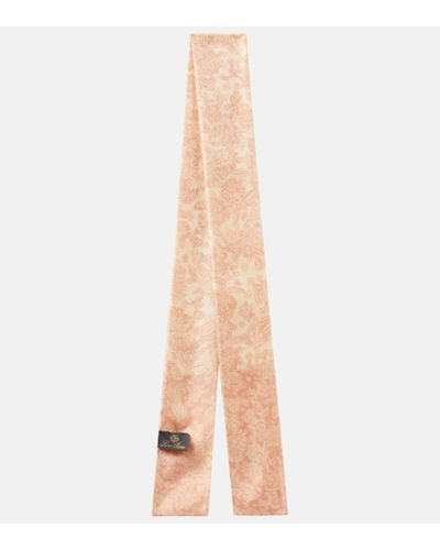 Loro Piana Printed Silk Scarf - Natural