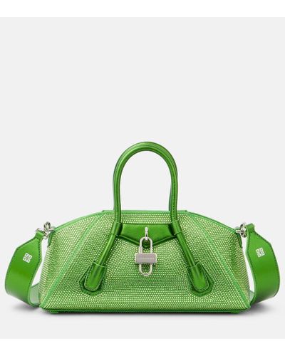 Givenchy Bolso al hombro Antigona Stretch Mini con cristales - Verde