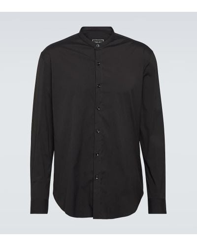 Giorgio Armani Camicia Icon in popeline di misto cotone - Nero