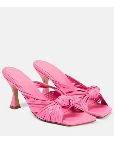 Souliers Martinez Alcala Leather Mules - Pink