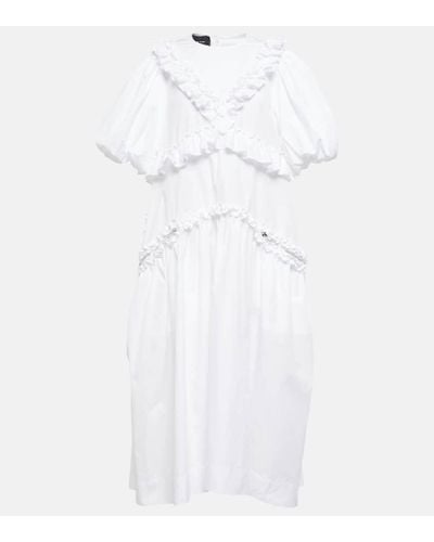 Simone Rocha Cotton Midi Dress - White