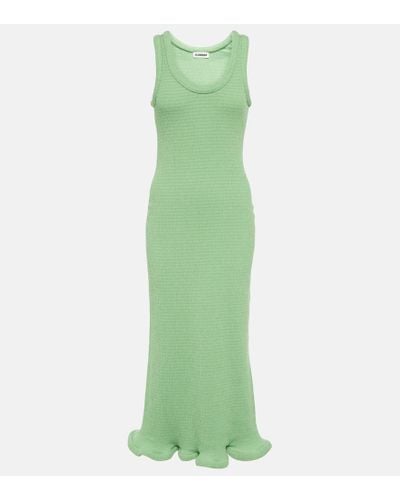 Jil Sander Jersey Midi Dress - Green