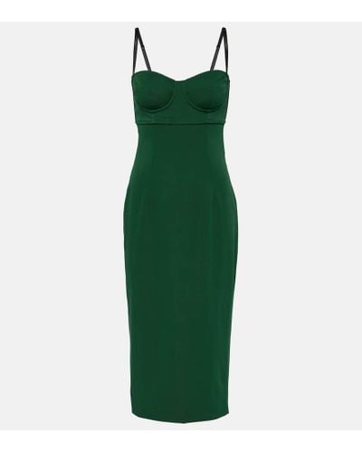 Dolce & Gabbana Vestido corsetero de charmeuse - Verde
