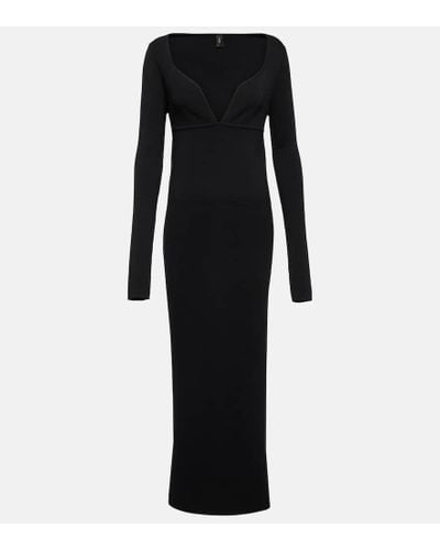 Sir. The Label Helena Ribbed-knit Maxi Dress - Black