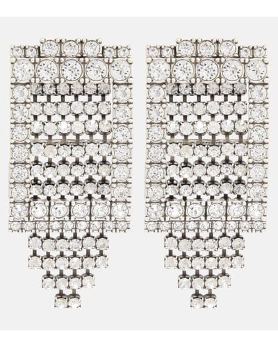 Balenciaga Club Crystal-embellished Earrings - White