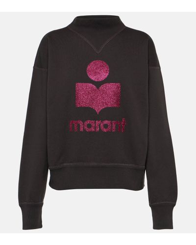 Isabel Marant Sweat-shirt Moby en coton melange a logo - Gris