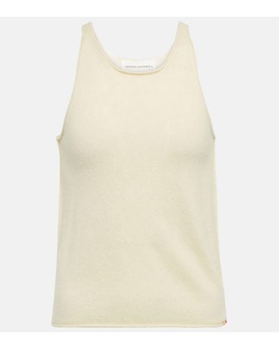 Extreme Cashmere N°221 Tank Racerback Cashmere Top - Natural