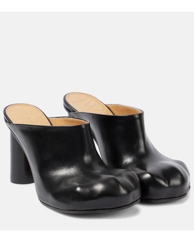 JW Anderson Paw Leather Mules - Black