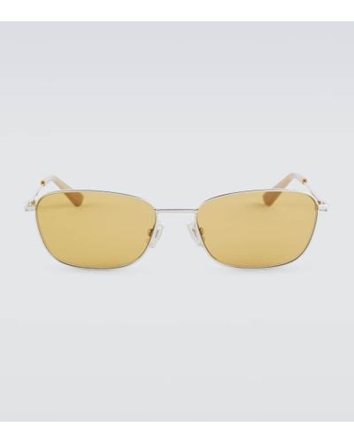 Bottega Veneta Rectangular Sunglasses - Natural