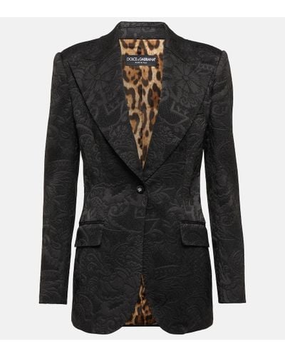 Dolce & Gabbana Single-breasted Blazer Jacket - Black