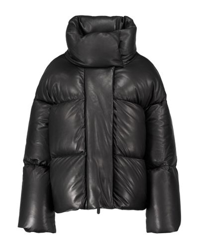 Khaite Raphael Leather Down Jacket - Black