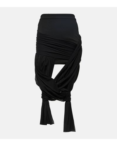 JW Anderson Knot-detail Wrap Skirt - Black