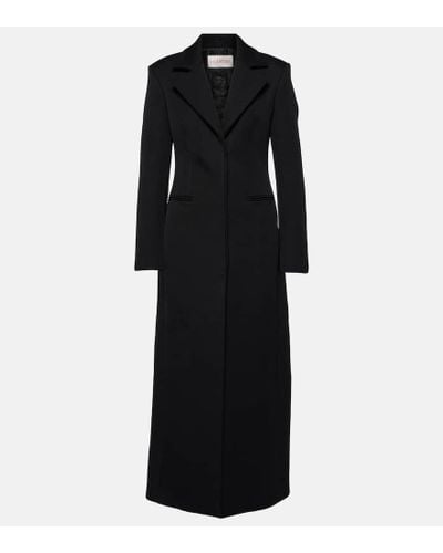 Valentino Single-breasted Wool-blend Coat - Black