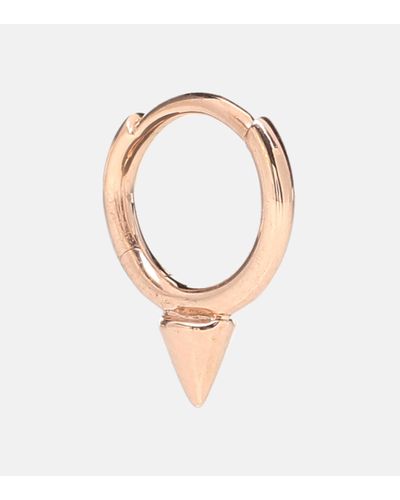 Maria Tash Spike Clicker 14kt Rose Gold Single Earring - White