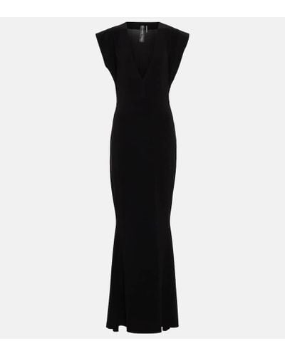 Norma Kamali V-neck Maxi Gown - Black