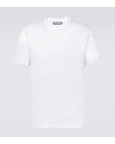 Canali Camiseta en jersey de algodon - Blanco