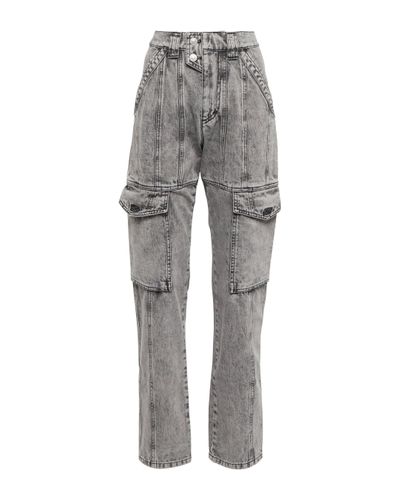 Isabel Marant Vayoneo High-rise Cargo Jeans - Grey