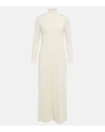 Khaite Devon Crepe Jersey Midi Dress - White