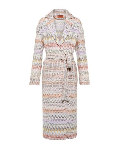 Missoni Abrigo de algodon y lana en zigzag - Multicolor