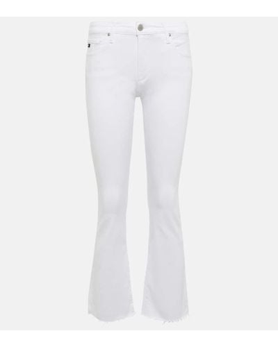 AG Jeans Jeans cropped Jodi a vita media - Bianco