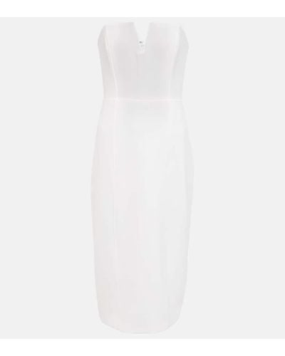 Veronica Beard Nabi Strapless Midi Dress - White