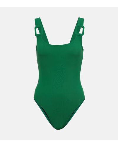 Karla Colletto Scoop-neck Swimsuit - Green