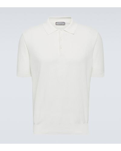 Canali Cotton Polo Shirt - White