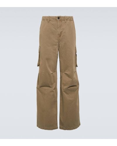 Our Legacy Mount Herringbone Cotton Cargo Trousers - Natural