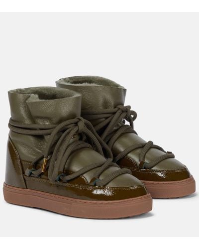 Inuikii Leather-paneled Snow Boots - Green