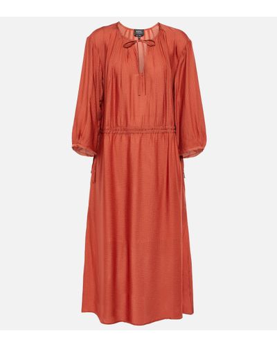 A.P.C. Robe midi Eve - Rouge