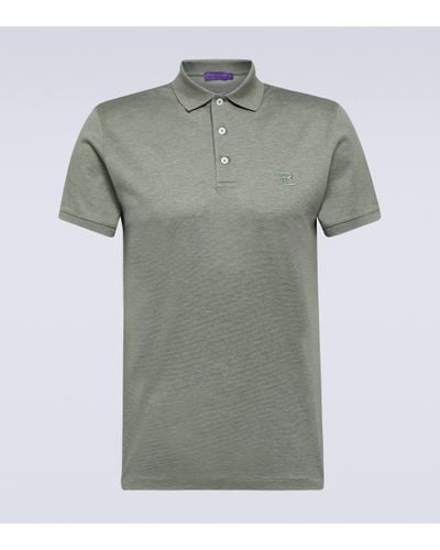 Ralph Lauren Purple Label Cotton Pique Polo Shirt - Green