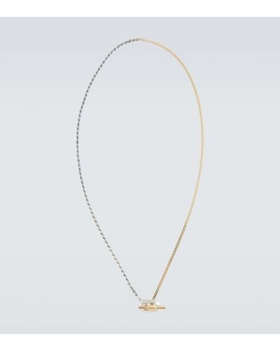 Bottega Veneta Halskette aus 18kt Gold und Sterlingsilber - Weiß