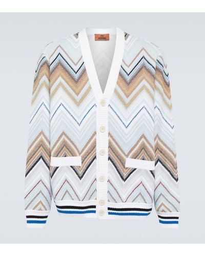 Missoni Zig Zag Cotton-blend Cardigan - White