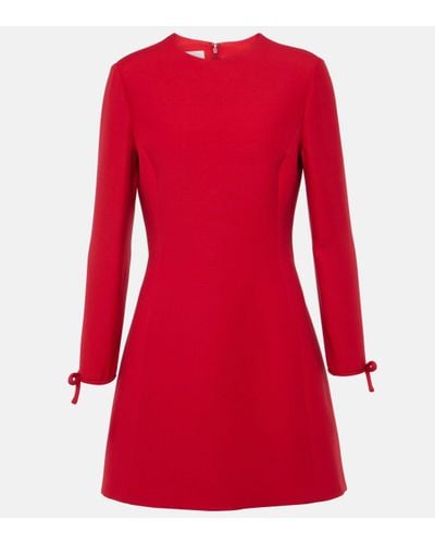 Valentino Crepe Couture Bow-detail Minidress - Red