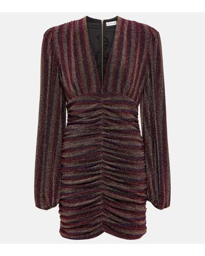 Rebecca Vallance Aisha Striped Minidress - Purple