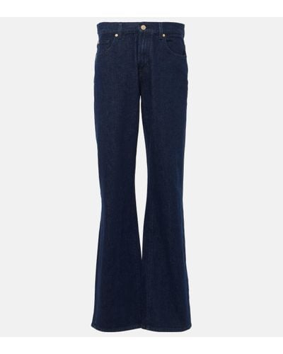 7 For All Mankind Tess High-rise Flared Jeans - Blue