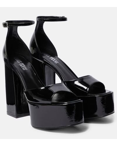 Paris Texas Tatiana Patent Leather Platform Sandals - Black