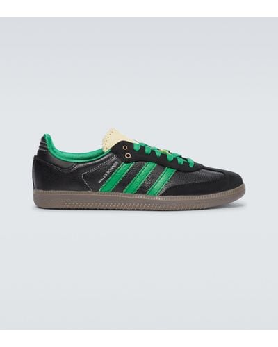wales bonner x samba black green