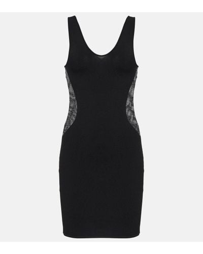 Stella McCartney Mesh Panel Minidress - Black