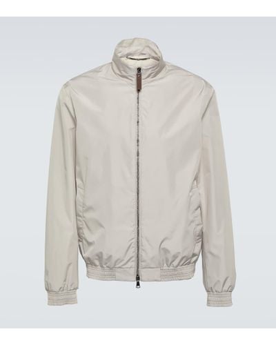 Canali High-neck Technical Jacket - White