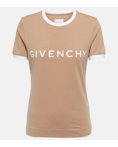 Givenchy T-shirt in jersey di cotone con logo - Neutro