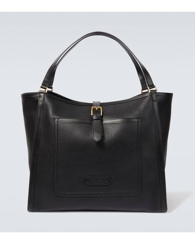Tom Ford Leather Tote Bag - Black