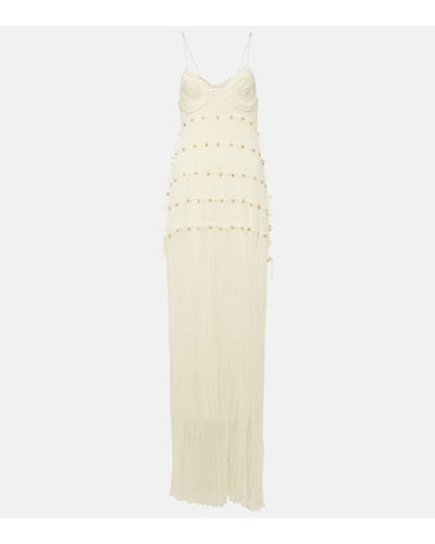 Christopher Esber Reminiscence Beaded Maxi Dress - White