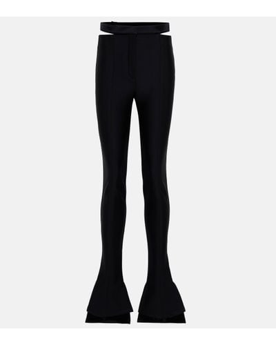 Mugler Pantalon noir à découpe