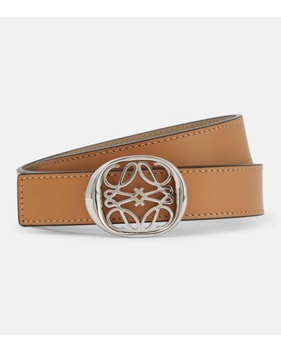 Loewe Anagram Leather Belt - Brown