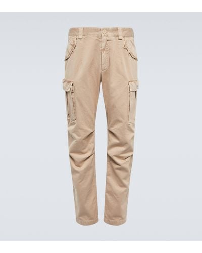 Dolce & Gabbana Cotton Cargo Trousers - Natural